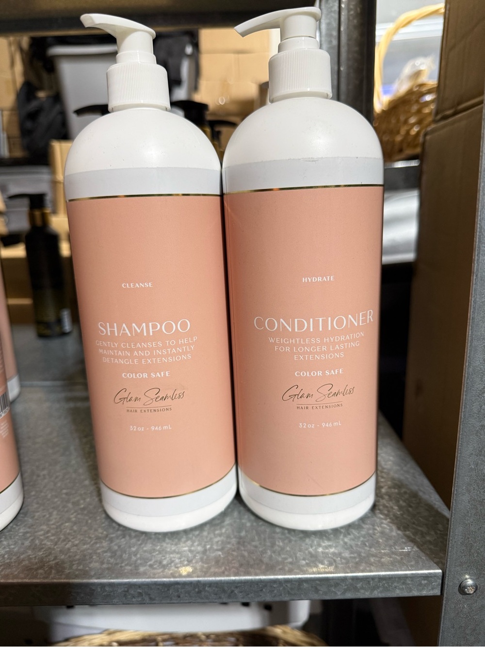 Glam Seamless Shampoo & Conditioner Duo - Hair Extensions Safe